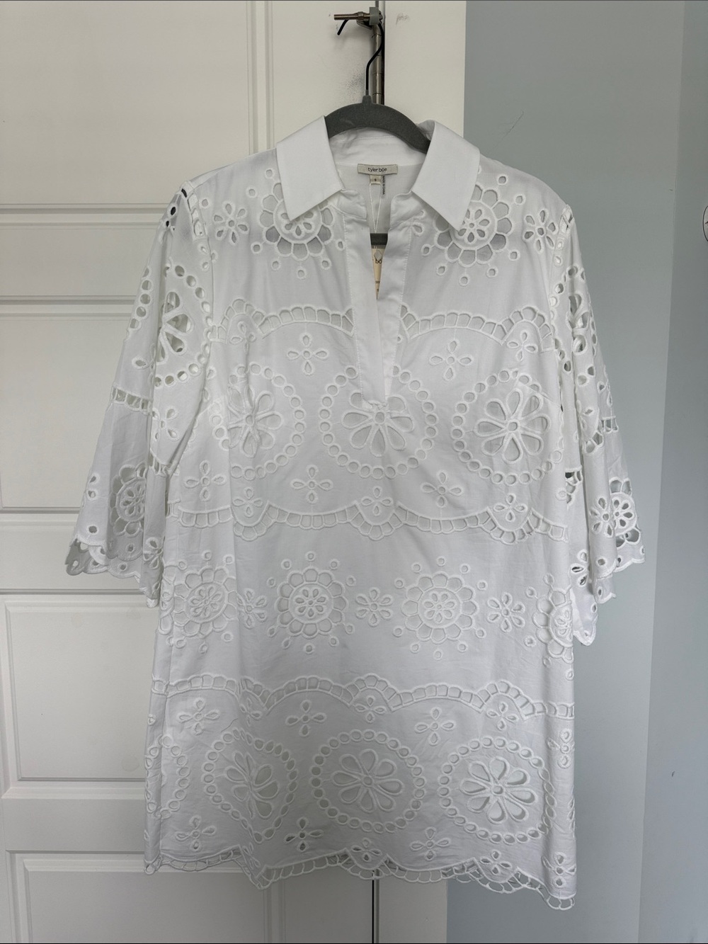 Tyler Boe White Eyelet Penny Dress - Sz Small (NWT)